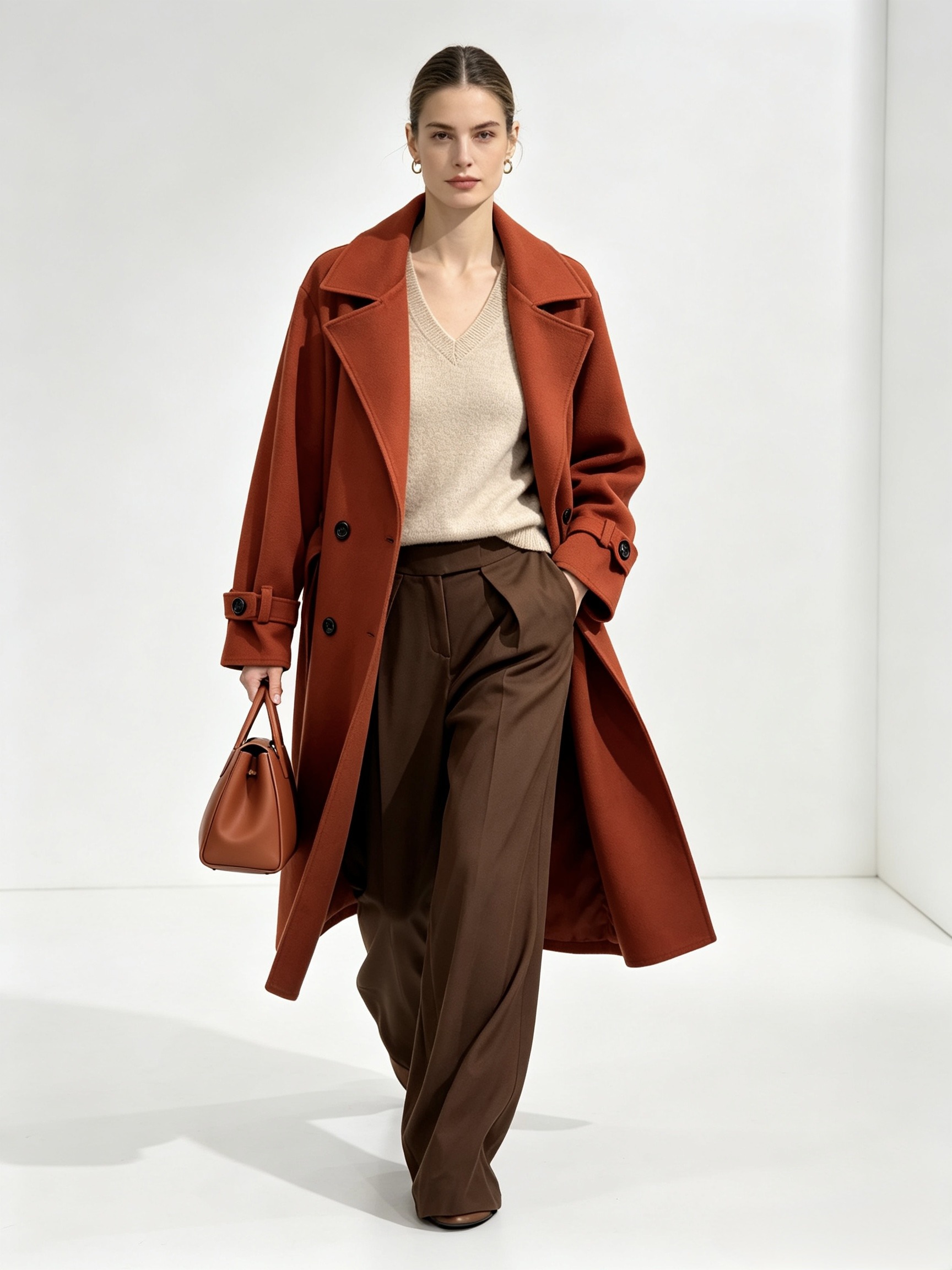 Grossiste HK&City - Manteau avec bouton et ceinture à col Trench TU (36-44) Made in France