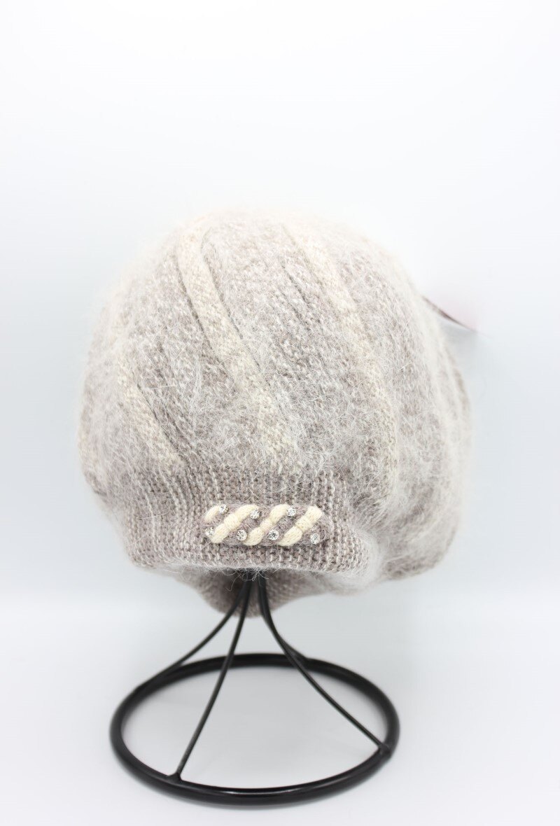 Großhändler Hologramme Paris - ANGORA Mütze im Tweed-Baskenmützen-Stil