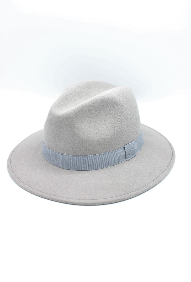 Grossiste Hologramme Paris - Chapeau Fedora en laine classique avec ruban