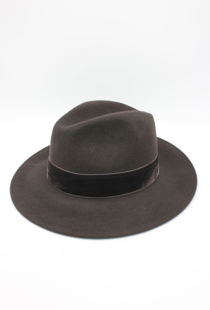 Grossiste Hologramme Paris - Chapeau en pure laine italien à ruban velours