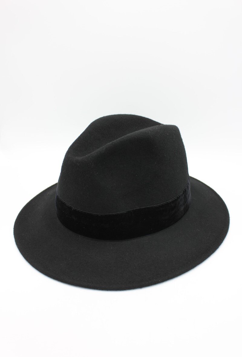 Grossiste Hologramme Paris - Chapeau en pure laine italien à ruban velours