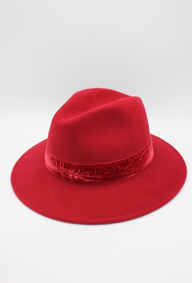 Grossiste Hologramme Paris - Chapeau en pure laine italien à ruban velours