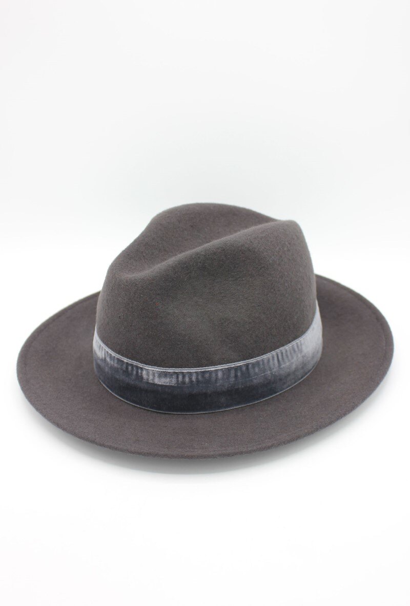 Grossiste Hologramme Paris - Chapeau en pure laine italien à ruban velours