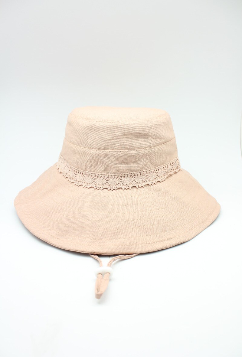Mayorista Hologramme Paris - Sombrero de algodón con cinta estampada, cordón ajustable y borde modular