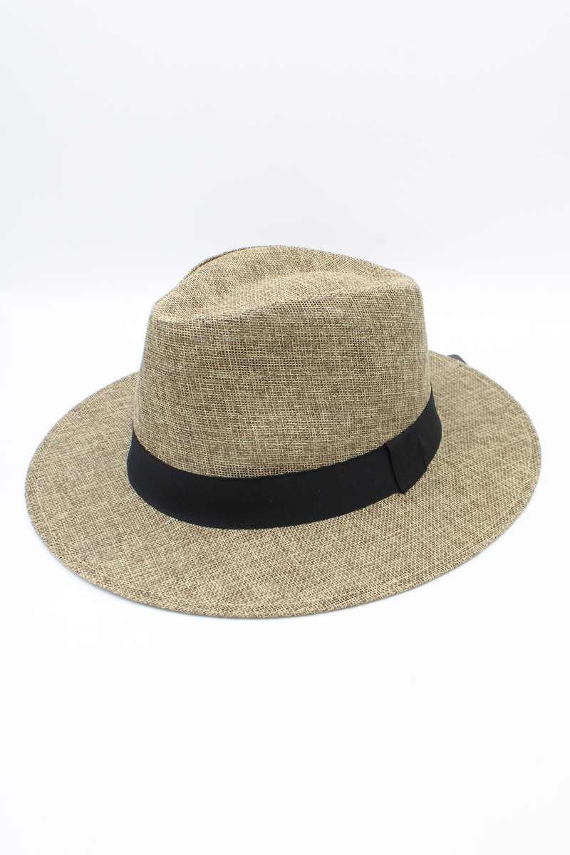 Wholesaler Hologramme Paris - Wide Grosgrain Polyester Hat Black