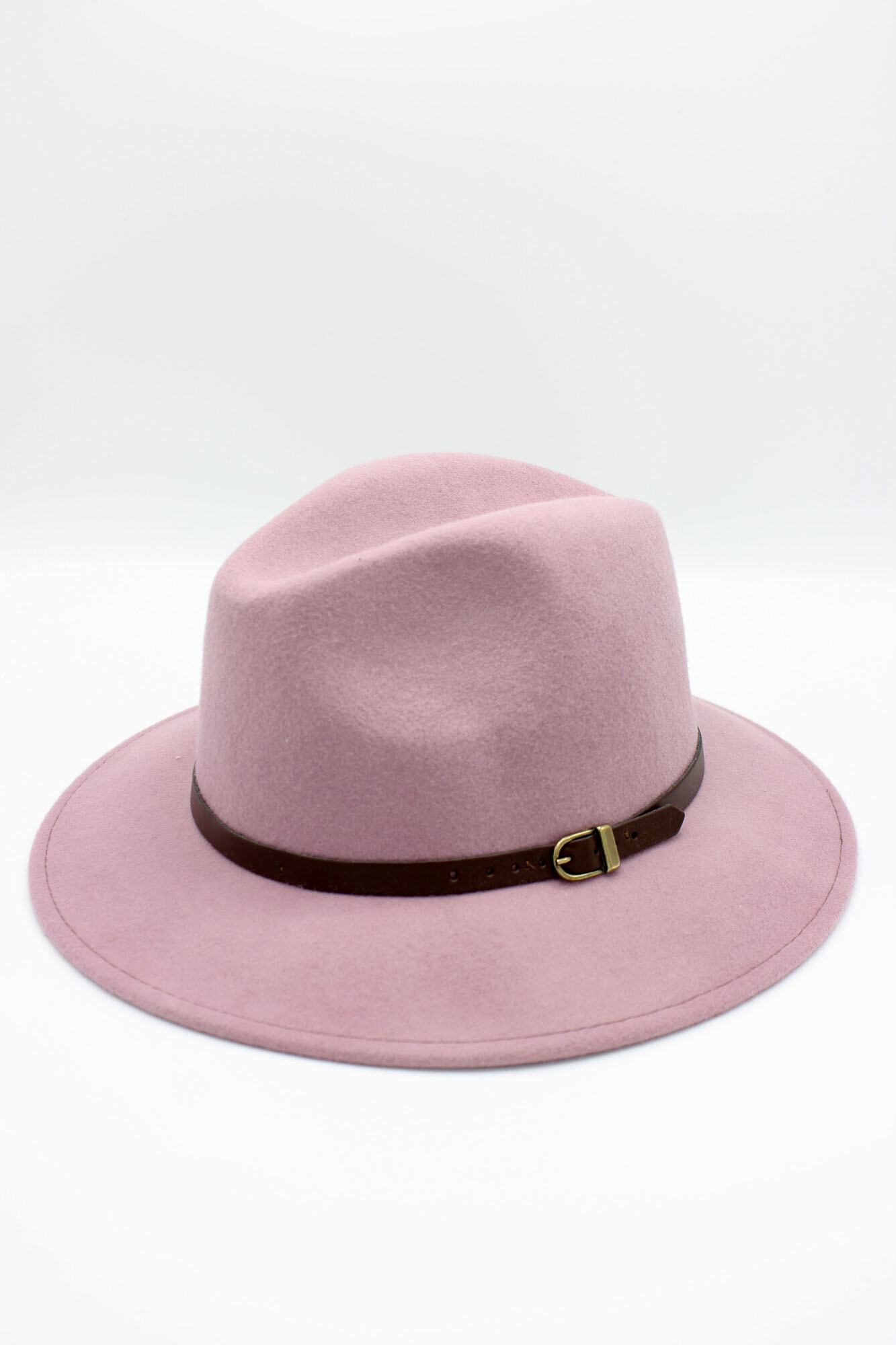 Wholesaler Hologramme Paris - Italian fedora in classic pure wool with leather belt