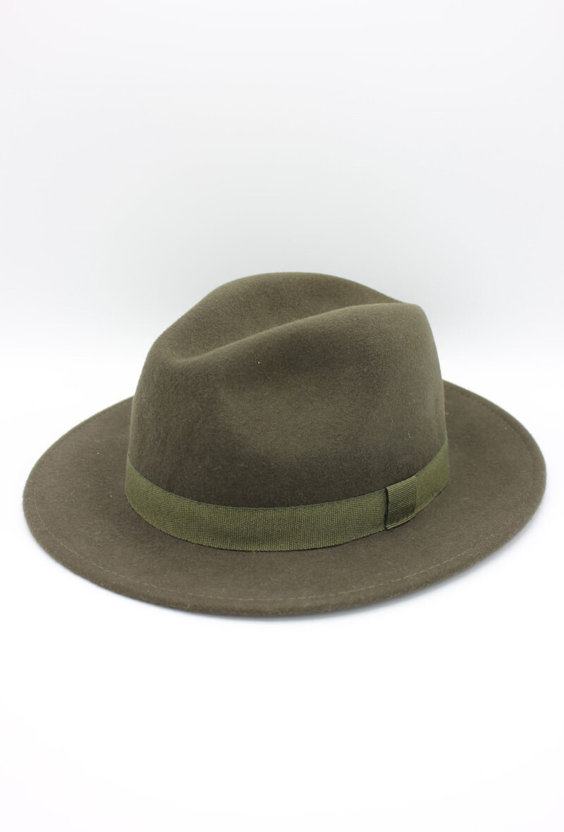 Mayorista Hologramme Paris - Fedora italiana en lana nueva. 01 caqui