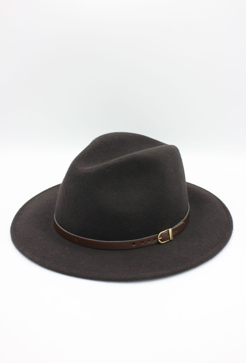 Großhändler Hologramme Paris - Italienischer Fedora in reiner neuer Wolle. 02 Brown