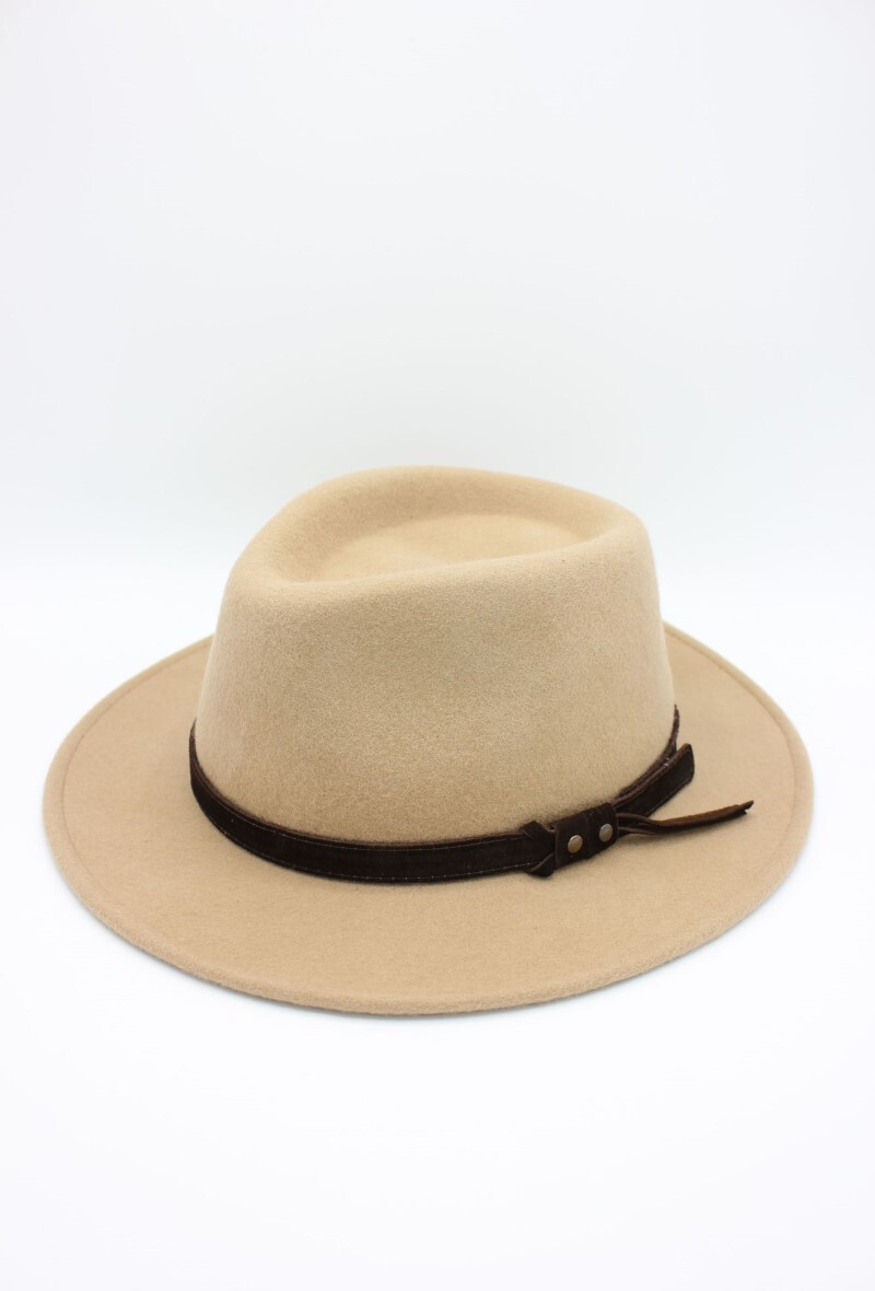 Mayorista Hologramme Paris - Sombrero italiano en lana pura impermeable crosable con cinturón