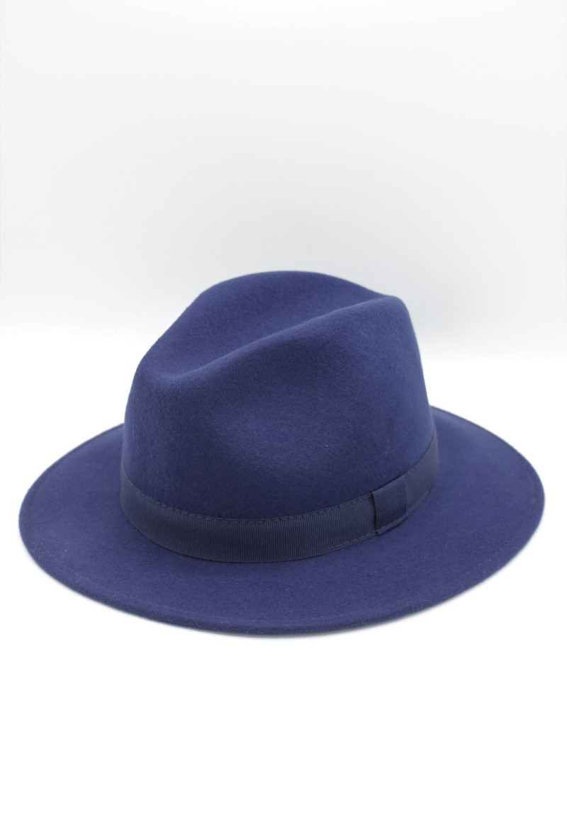 Großhändler Hologramme Paris - Italienischer Fedora in neuer Wolle. 01 Royal Blue