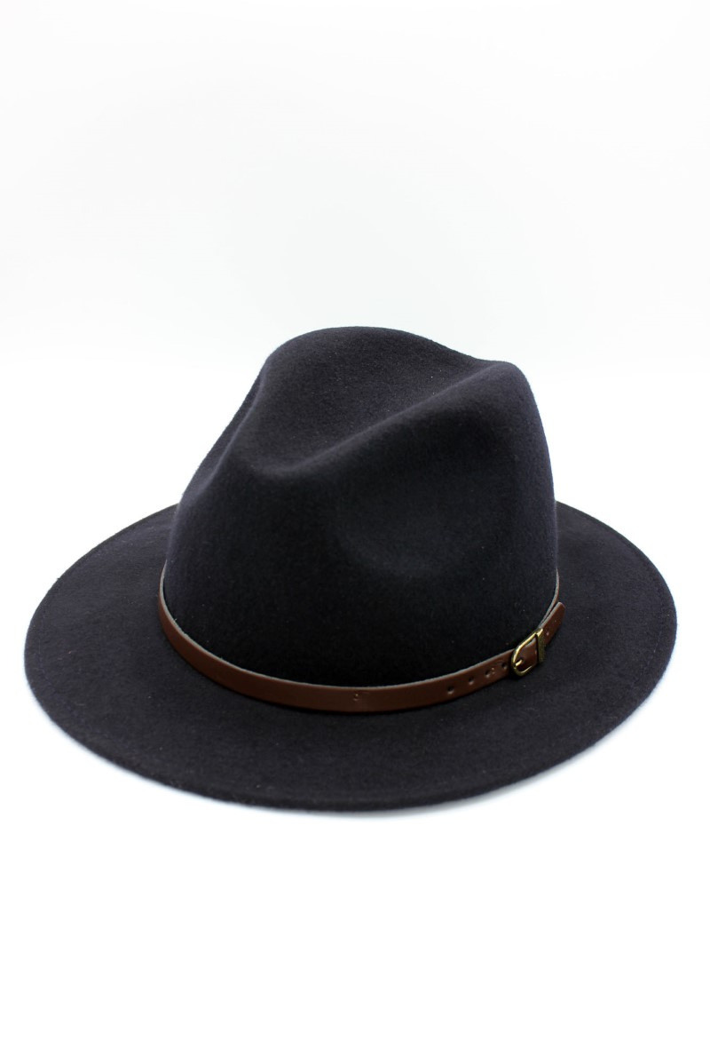 Großhändler Hologramme Paris - Italienischer Fedora in reiner neuer Wolle. 02 Marine