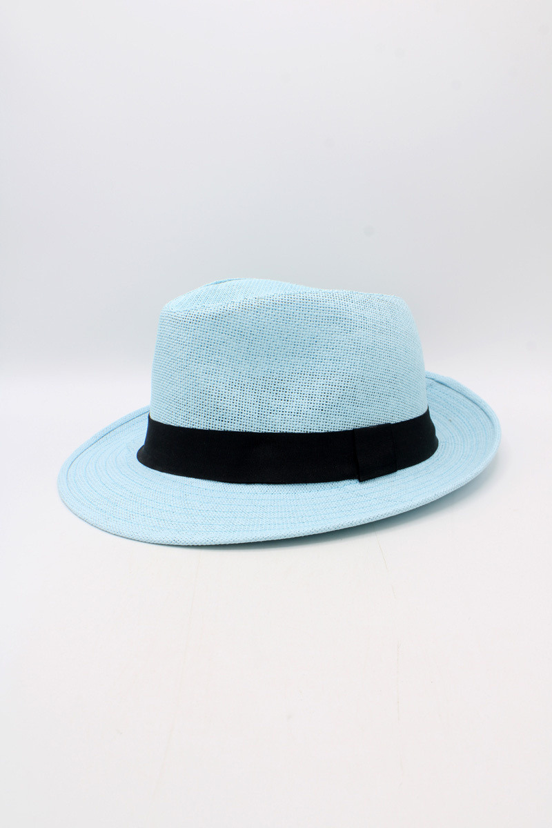 Wholesaler Hologramme Paris - Wide brimmed paper hat with black Gros Grain