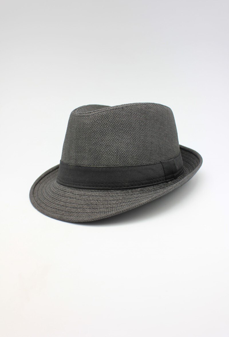 Mayorista Hologramme Paris - Sombrero de papel sencillo con ala pequeña, Grosgrain Negro