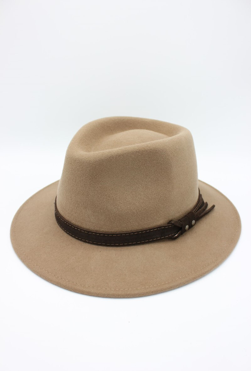 Mayorista Hologramme Paris - Sombrero italiano en lana pura impermeable crosable con cinturón