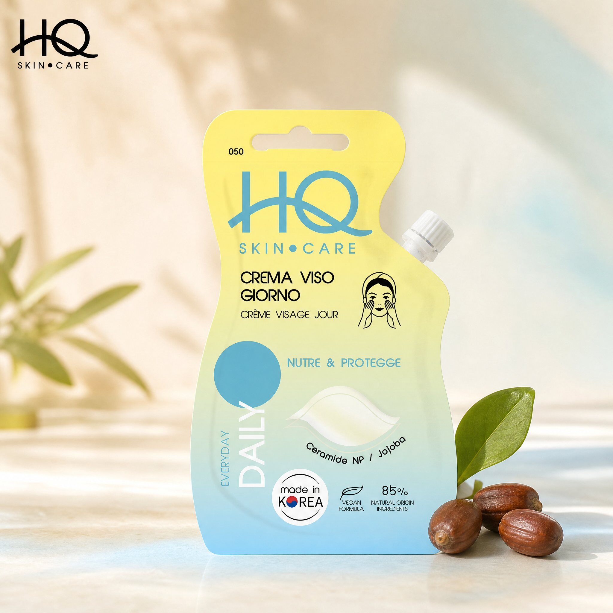 Großhändler HQ - HQ Gesichts-Tagescreme - Ceramide & Jojobaöl - Hergestellt in Korea