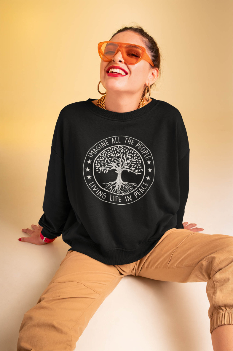 Wholesaler I.A.L.D FRANCE - blue cat round neck sweater
