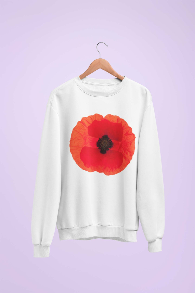 Grossiste I.A.L.D FRANCE - Sweat col Rond Femme | Coquelicot rouge
