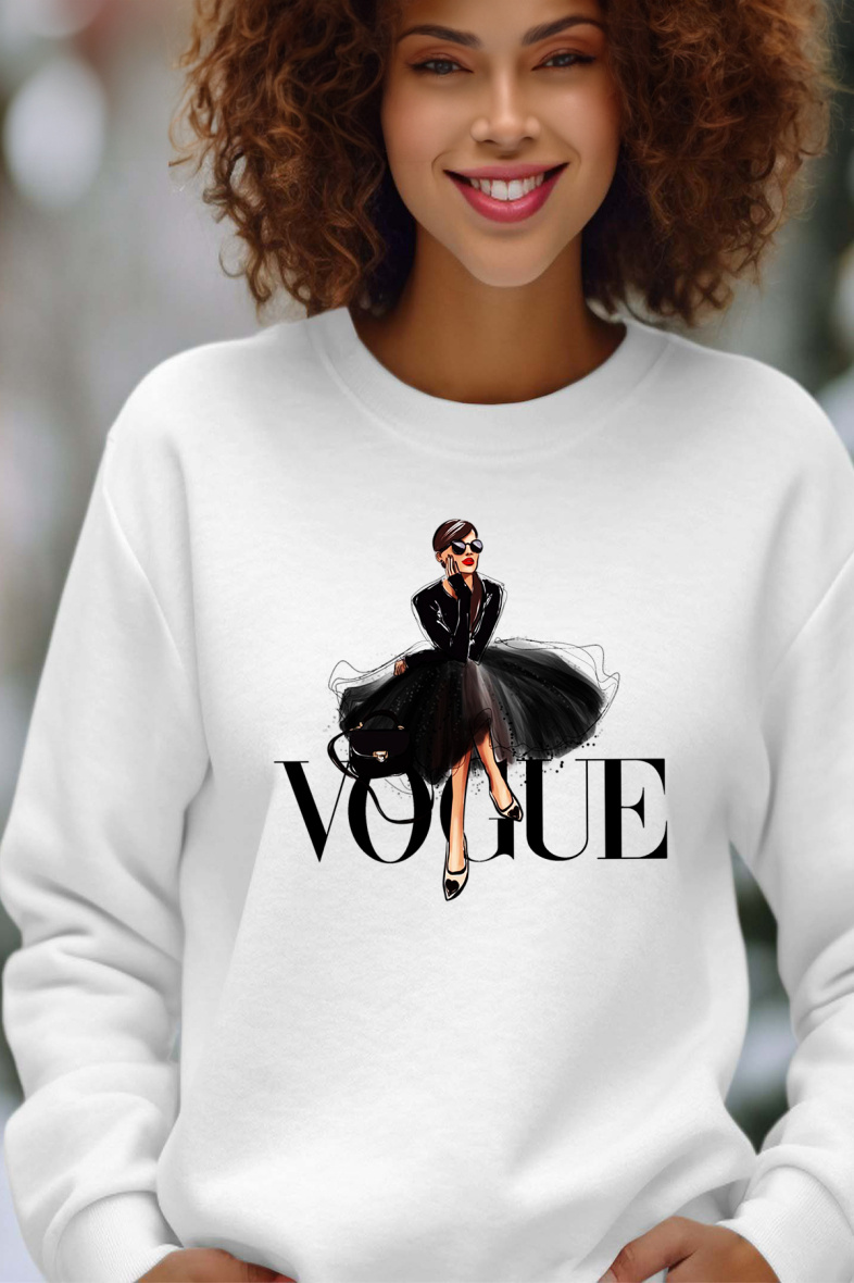 Grossiste I.A.L.D FRANCE - Black Vogue - Sweat Col Rond Femme