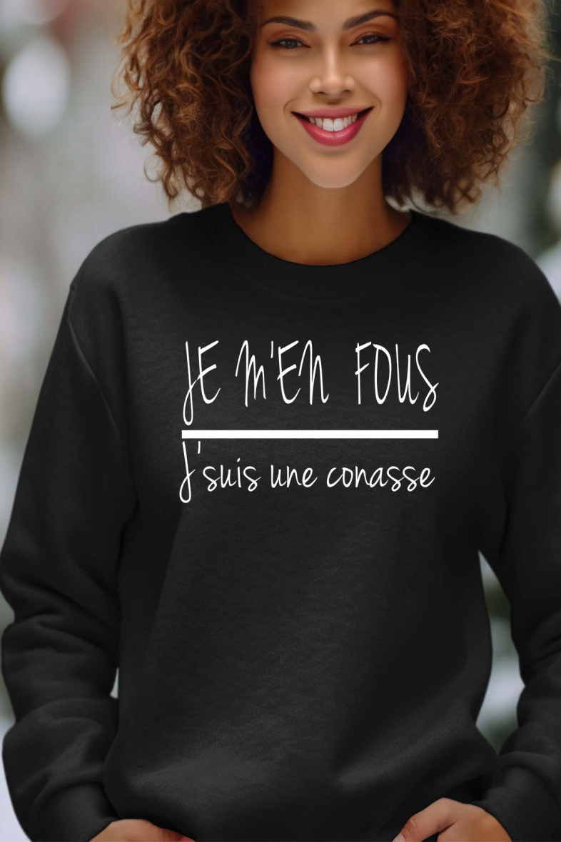 Mayorista I.A.L.D FRANCE - Don't care conasse - Sudadera de cuello redondo mujer