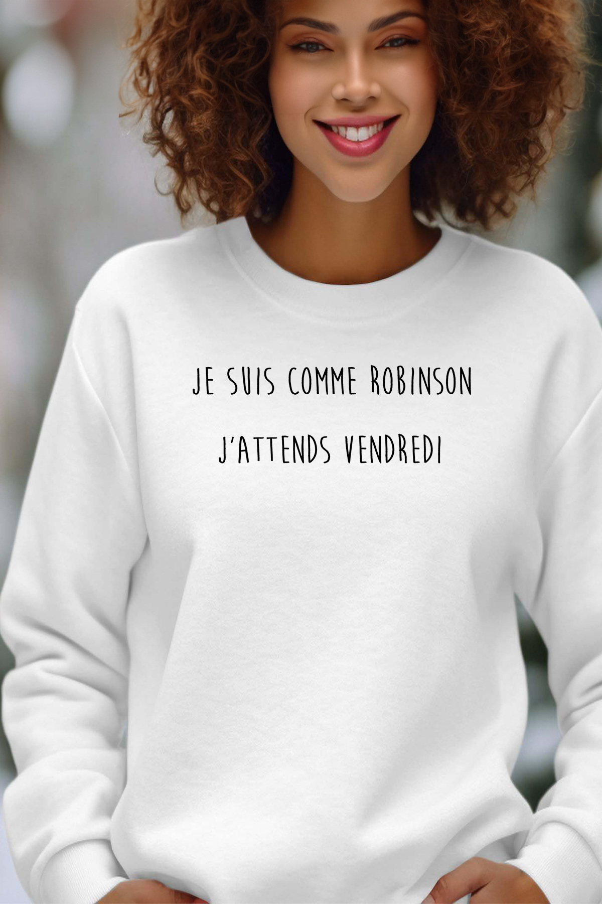 Grossiste I.A.L.D FRANCE - Robinson vendredi - Sweat Col Rond Femme