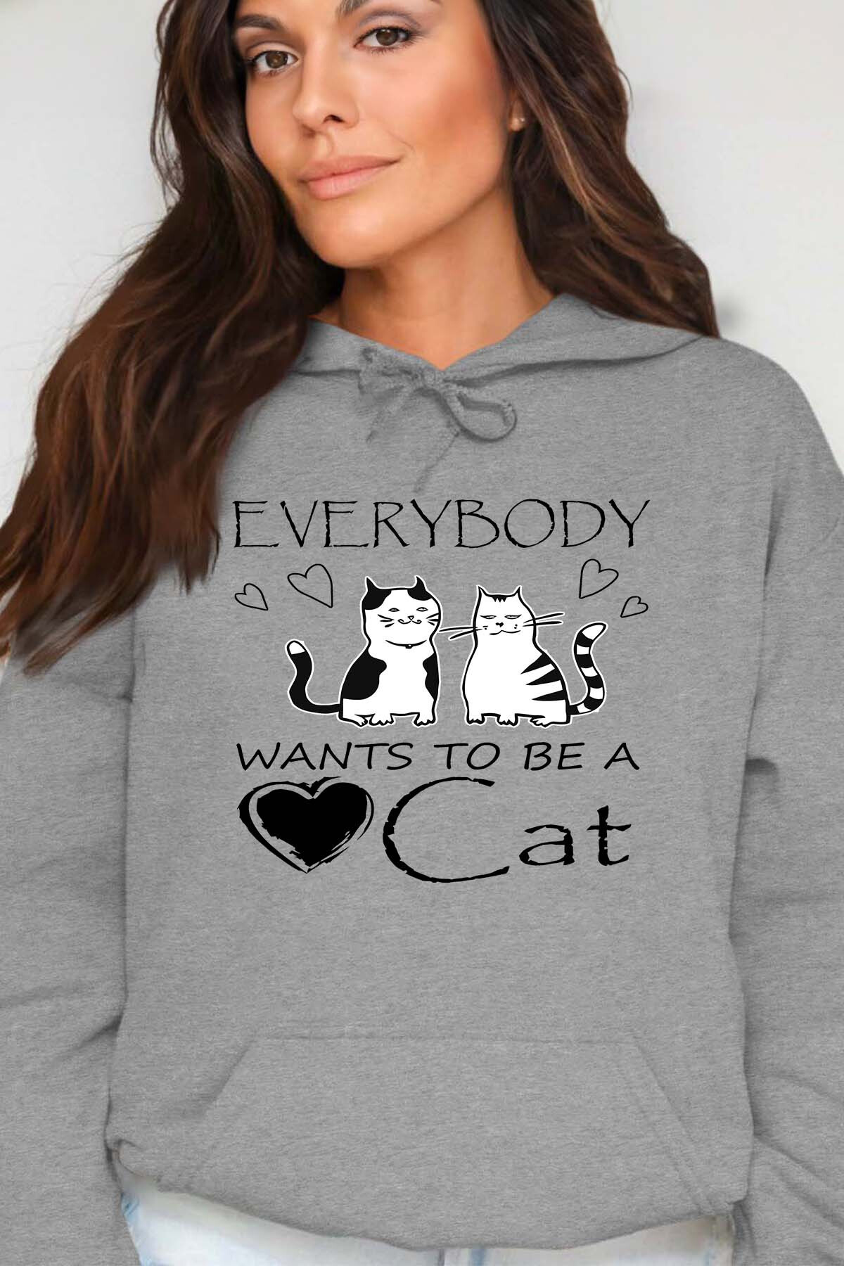 Grossiste I.A.L.D FRANCE - everybody cats - Sweat Capuche Femme