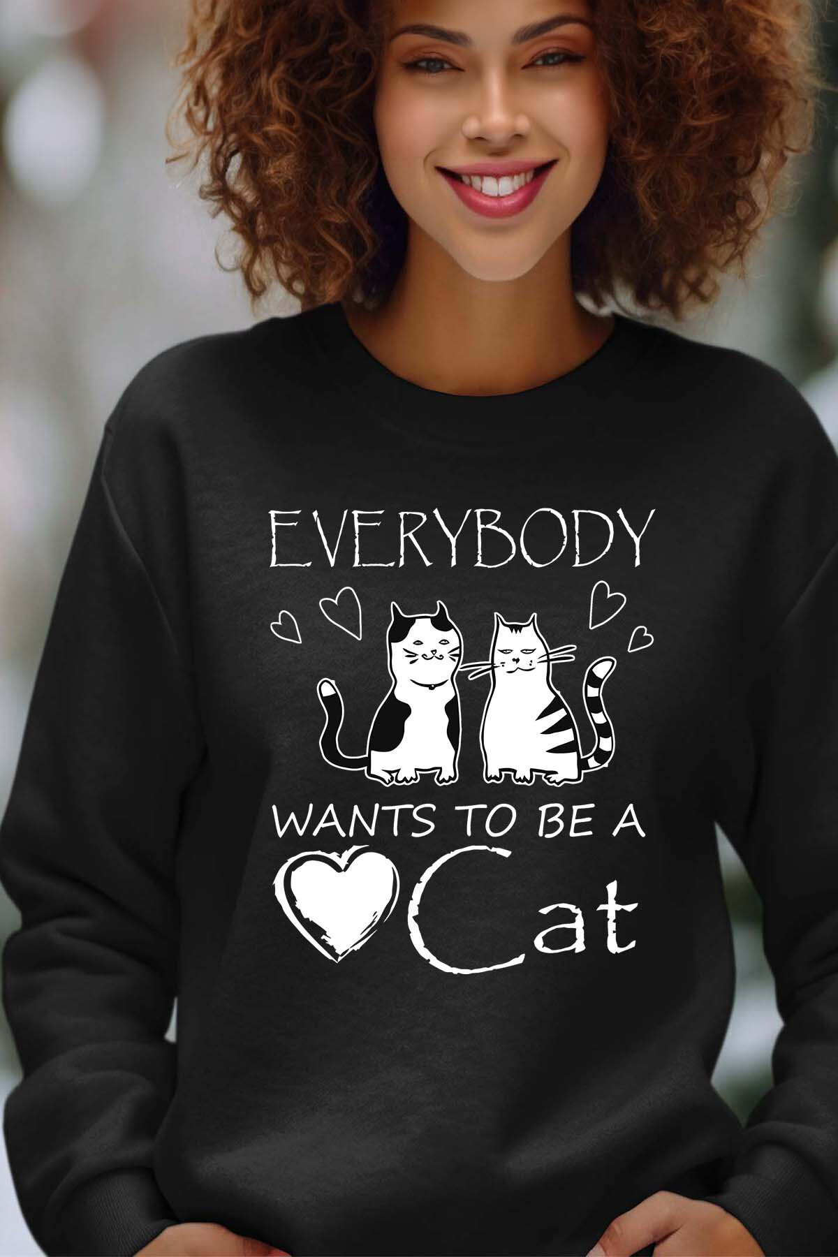 Grossiste I.A.L.D FRANCE - everybody cats - Sweat Col Rond Femme