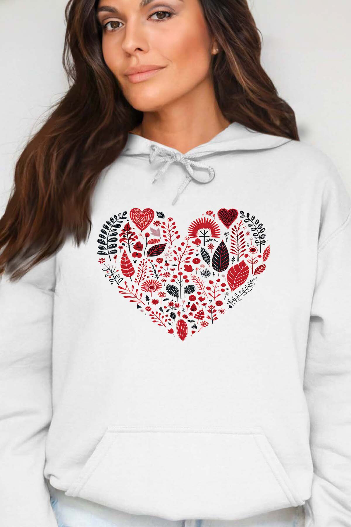 Grossiste I.A.L.D FRANCE - Coeur feuille - Sweat Capuche Femme