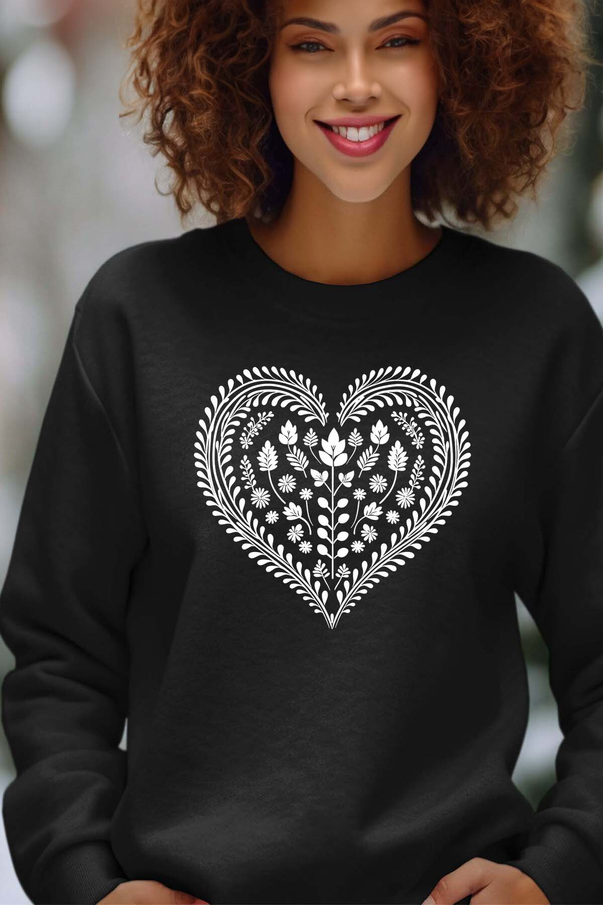 Grossiste I.A.L.D FRANCE - scandinav heart - Sweat Col Rond Femme