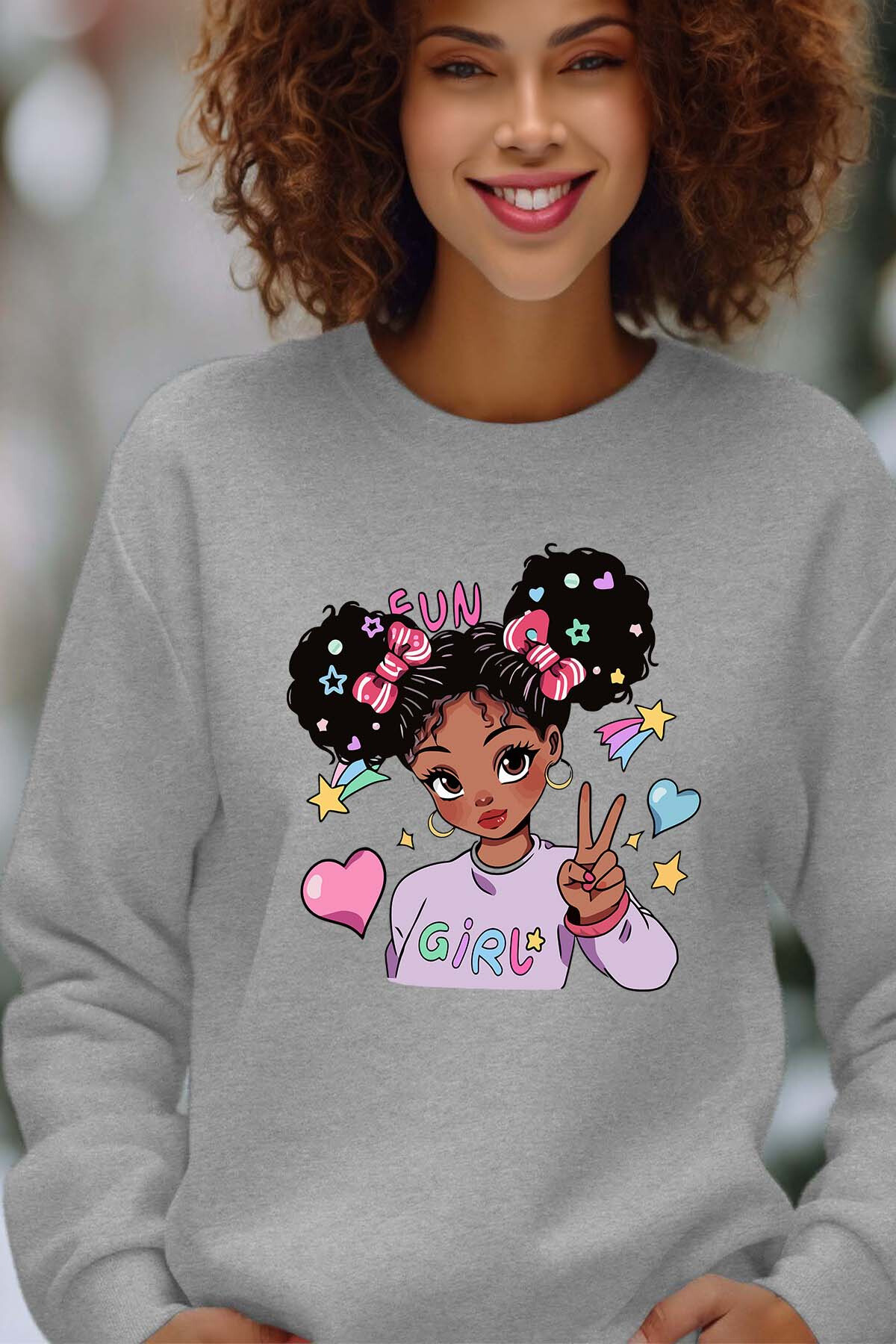 Wholesaler I.A.L.D FRANCE - Ebony fun girl - Sweat Women's sweatshirt