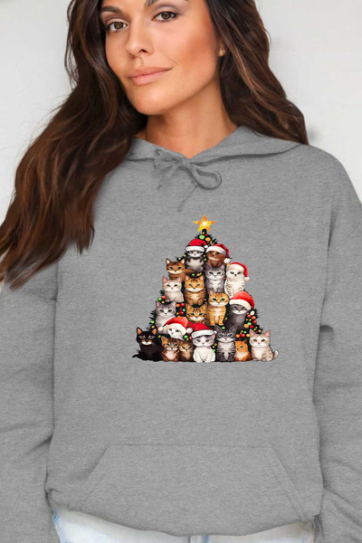 Grossiste I.A.L.D FRANCE - Catmas tree - Sweat Capuche Femme Grossiste I.A.L.D FRANCE - Catmas tree - Sweat Capuche Femme