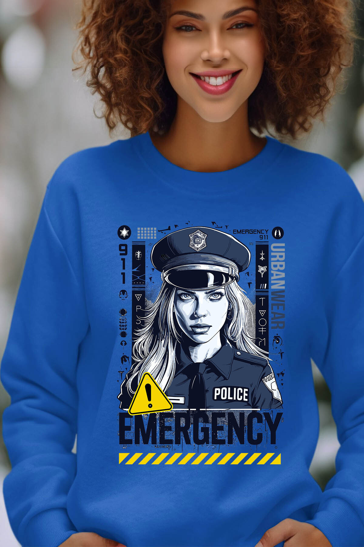 Grossiste I.A.L.D FRANCE - Emergency Police - Sweat Col Rond Femme