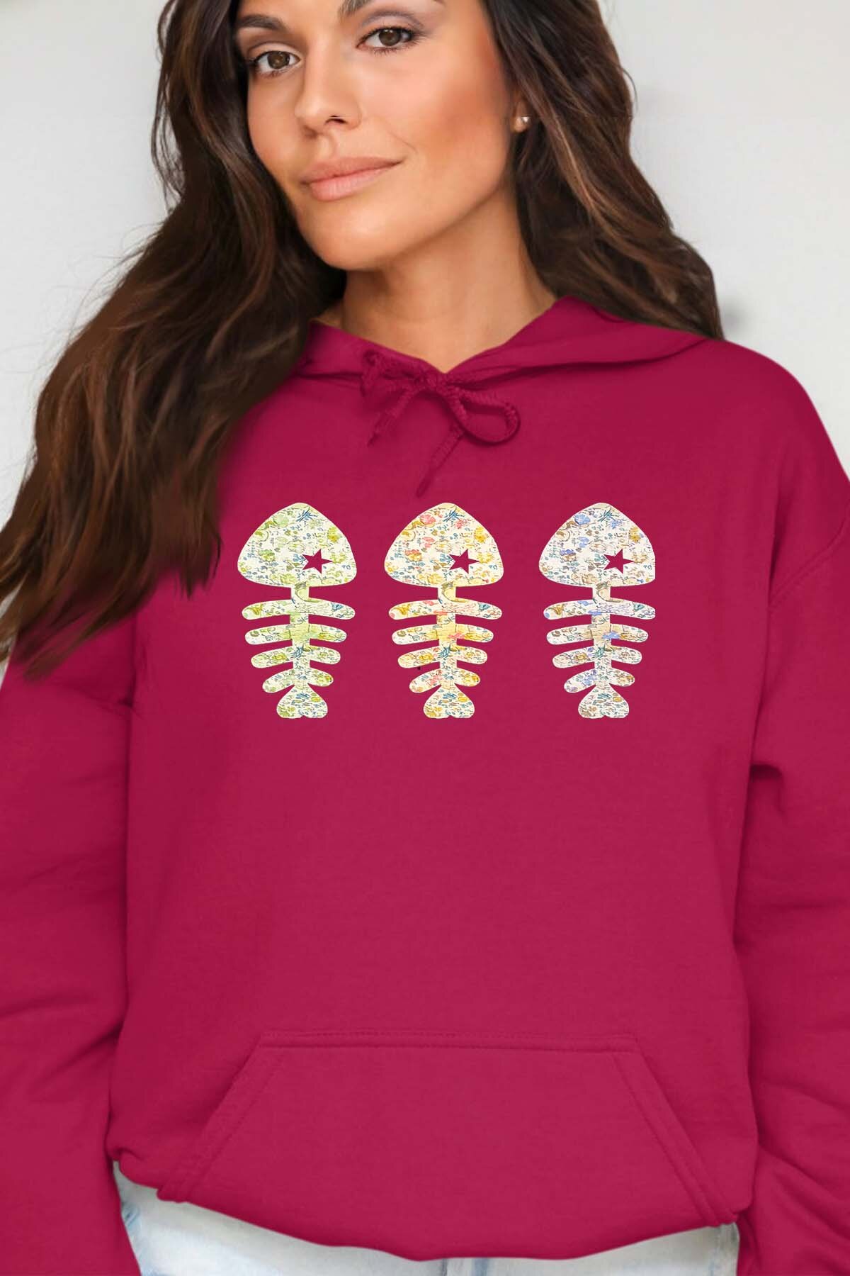 Mayorista I.A.L.D FRANCE - Espina de pez floral - Sudadera con capucha Mujer