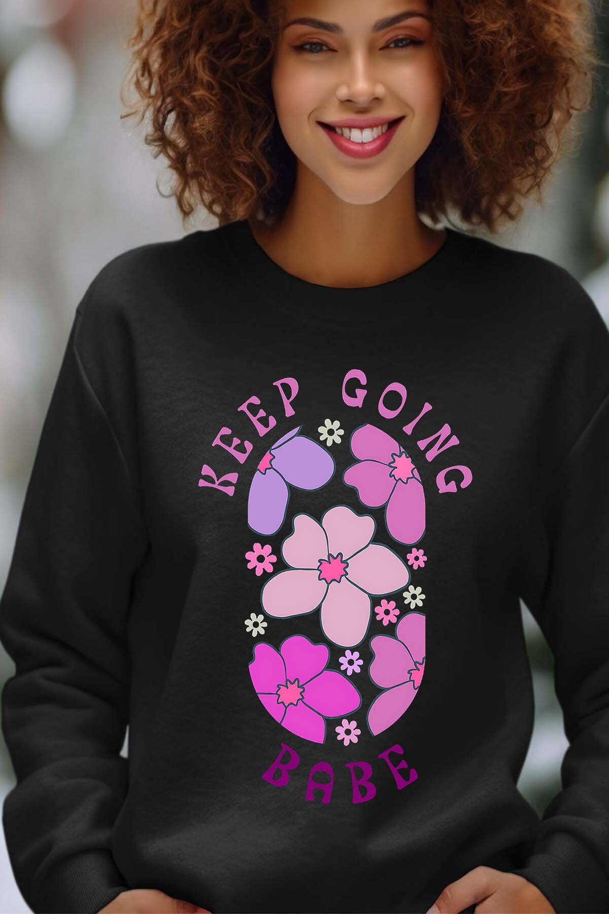 Mayorista I.A.L.D FRANCE - Hustle de flores - Sudadera de cuello redondo para mujer