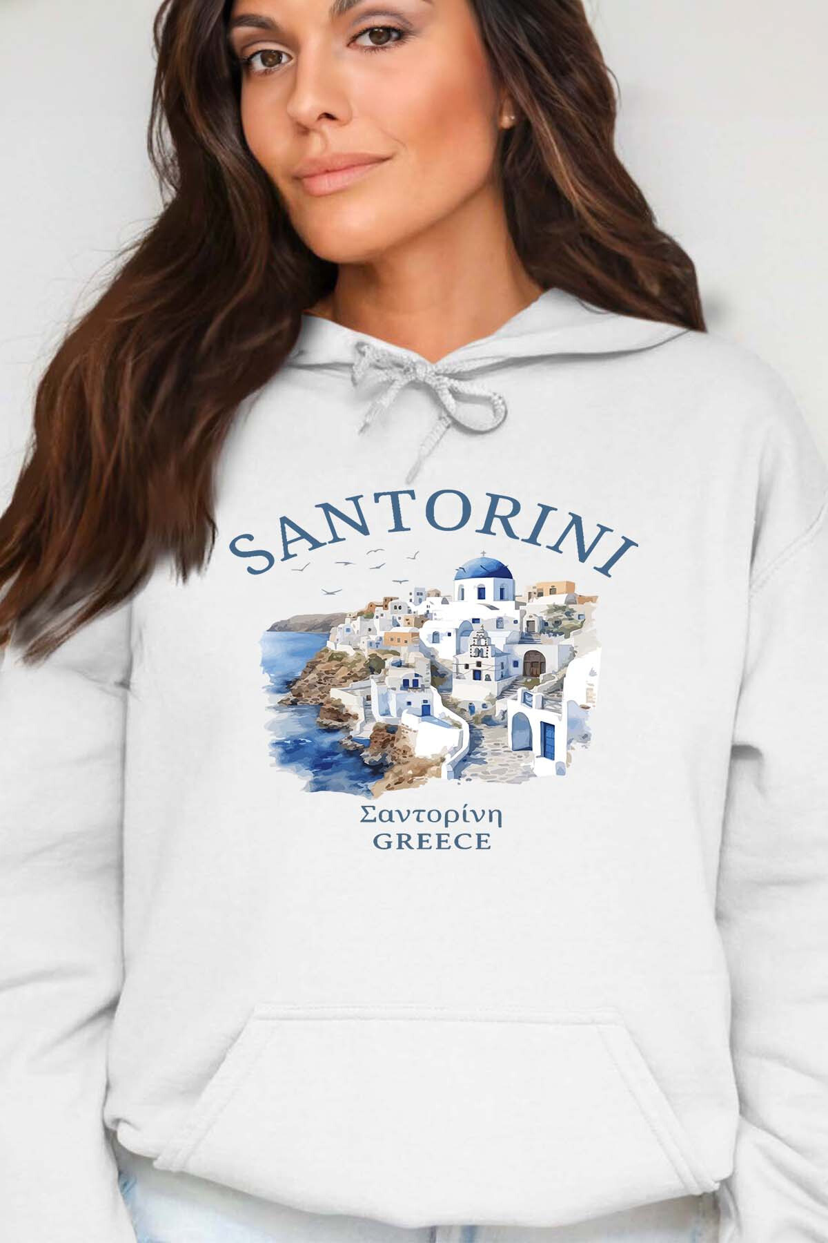 Mayorista I.A.L.D FRANCE - santorini Grecia - Sudadera con capucha para mujer