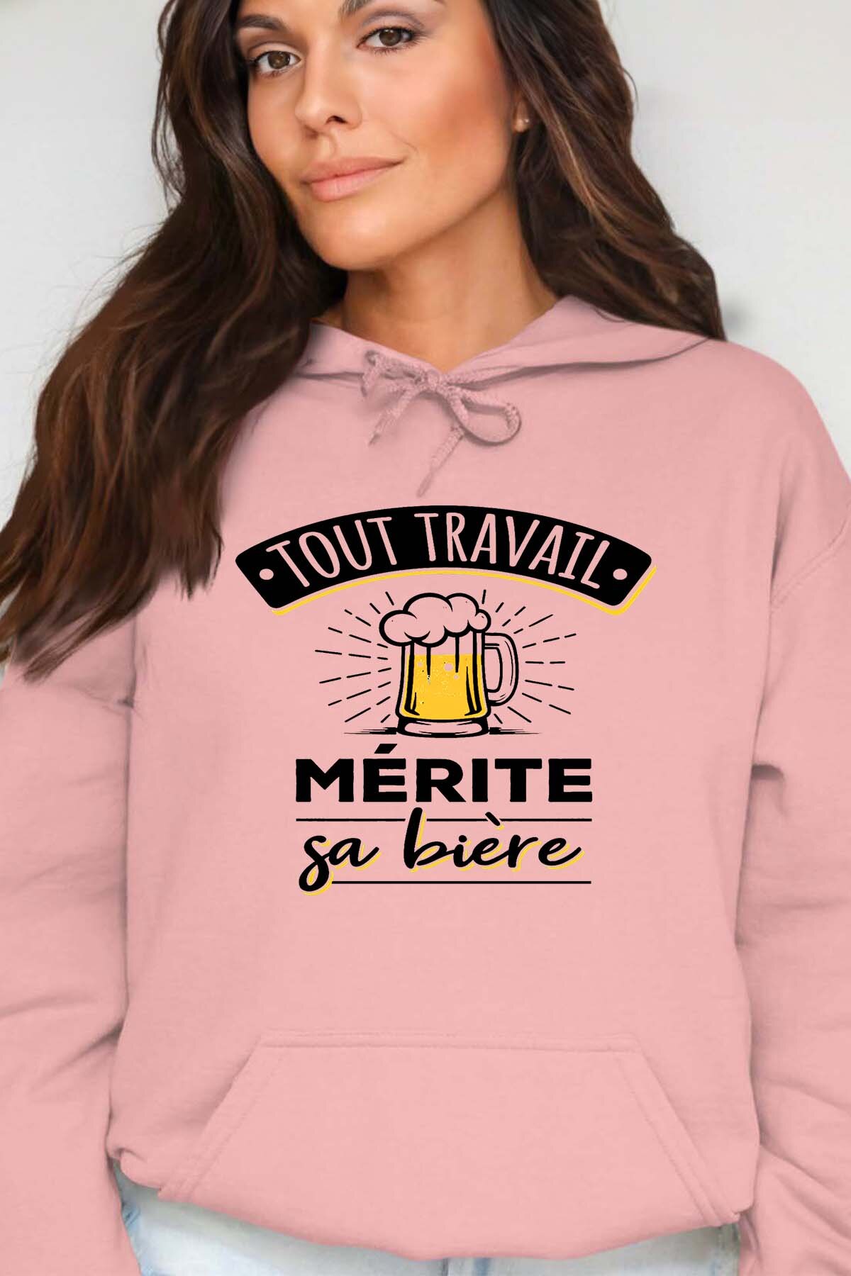 Großhändler I.A.L.D FRANCE - Arbeit verdient Bier V2 - Kapuzenpullover Damen