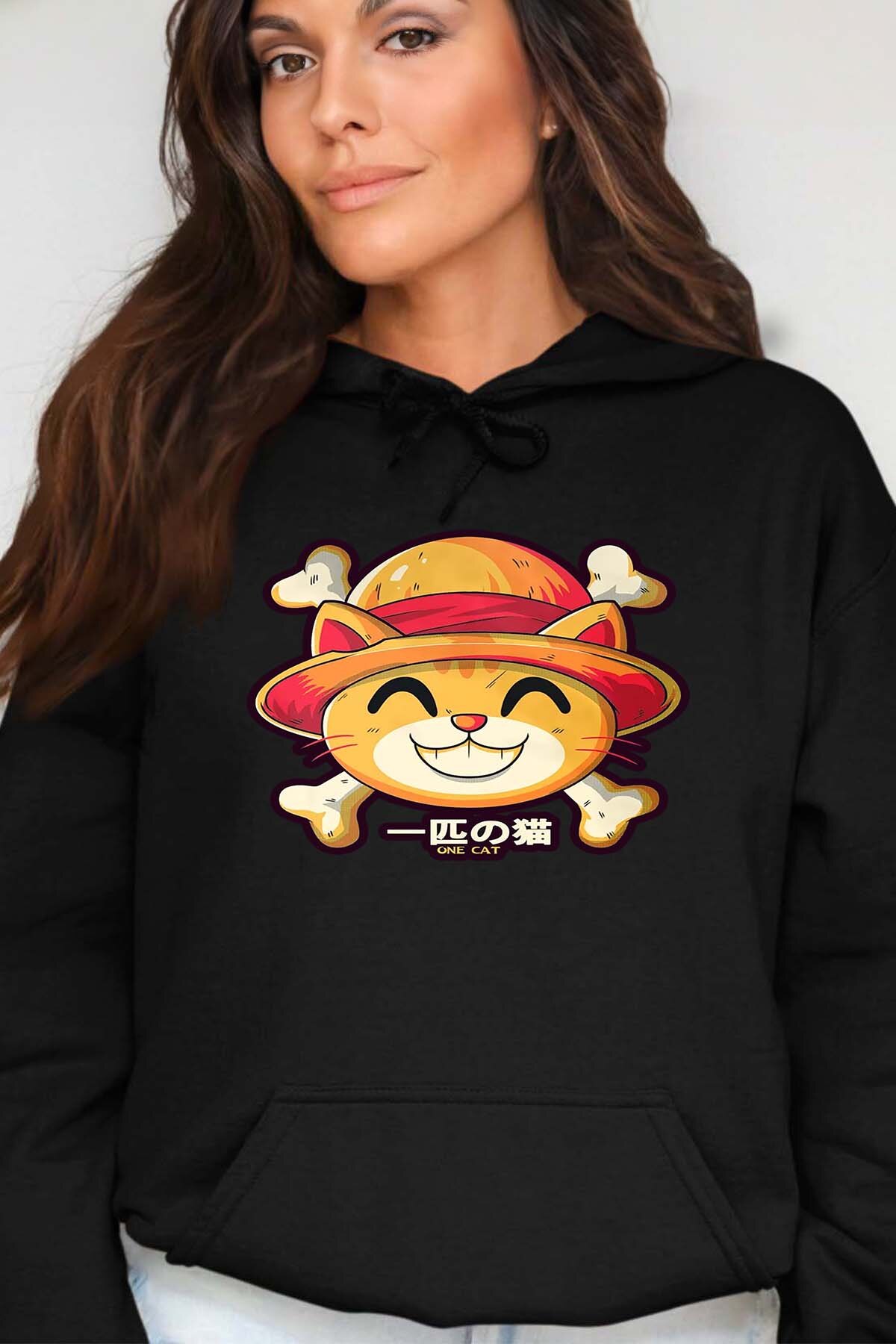 Grossiste I.A.L.D FRANCE - One Lucky Cat - Sweat Capuche Femme