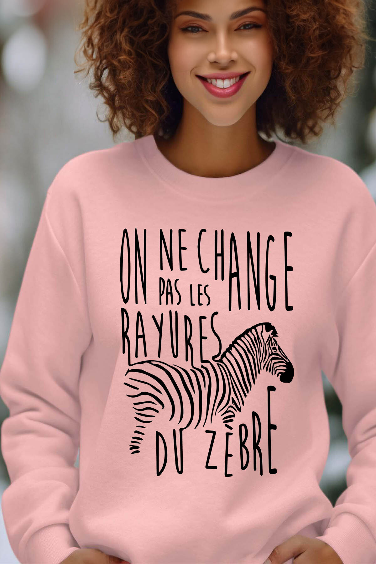 Wholesaler I.A.L.D FRANCE - rayures zebre - Crewneck sweatshirt Woman