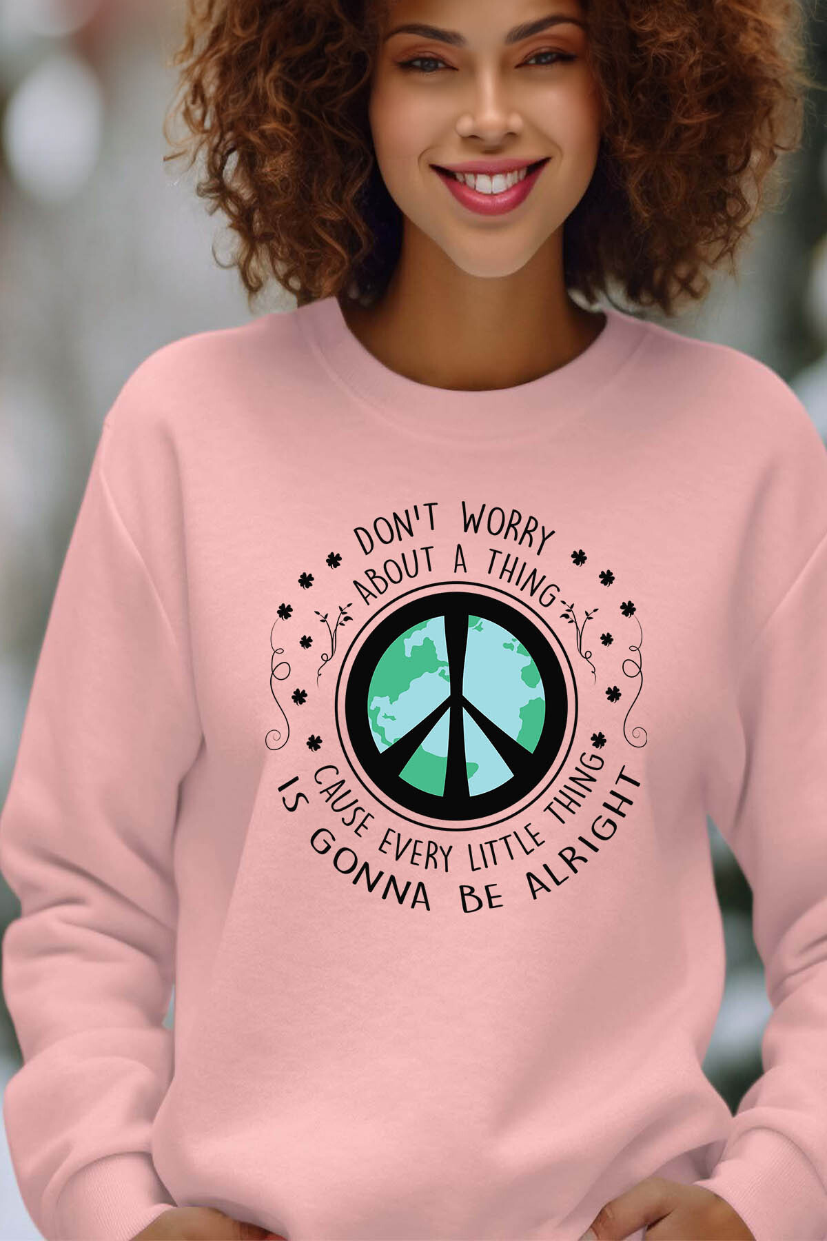 Großhändler I.A.L.D FRANCE - Friedens Sorgen - Runde Nacken -Sweatshirt von Frauen