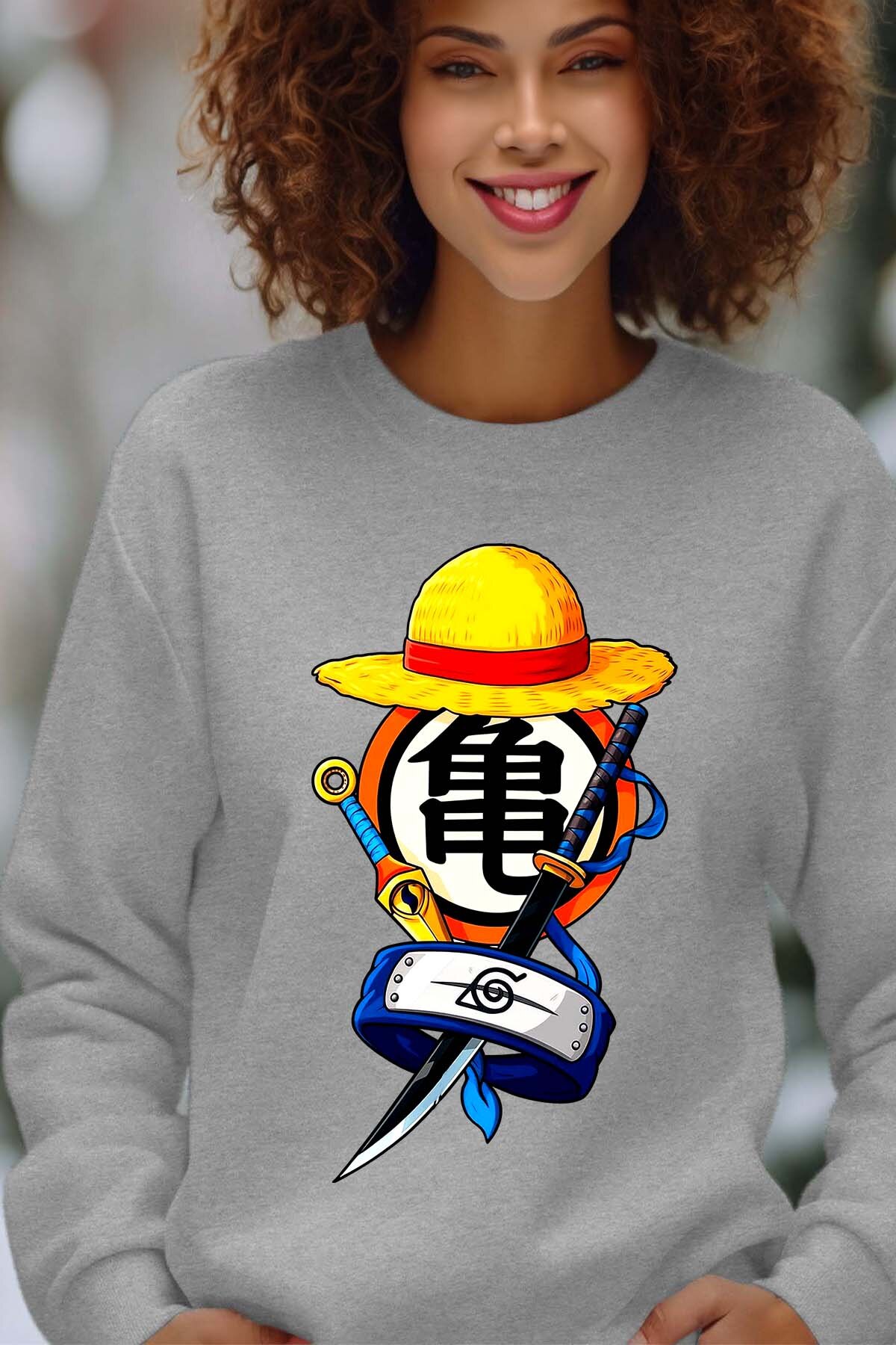 Grossista I.A.L.D FRANCE - Lufy goku naruto - Felpa girocollo donna