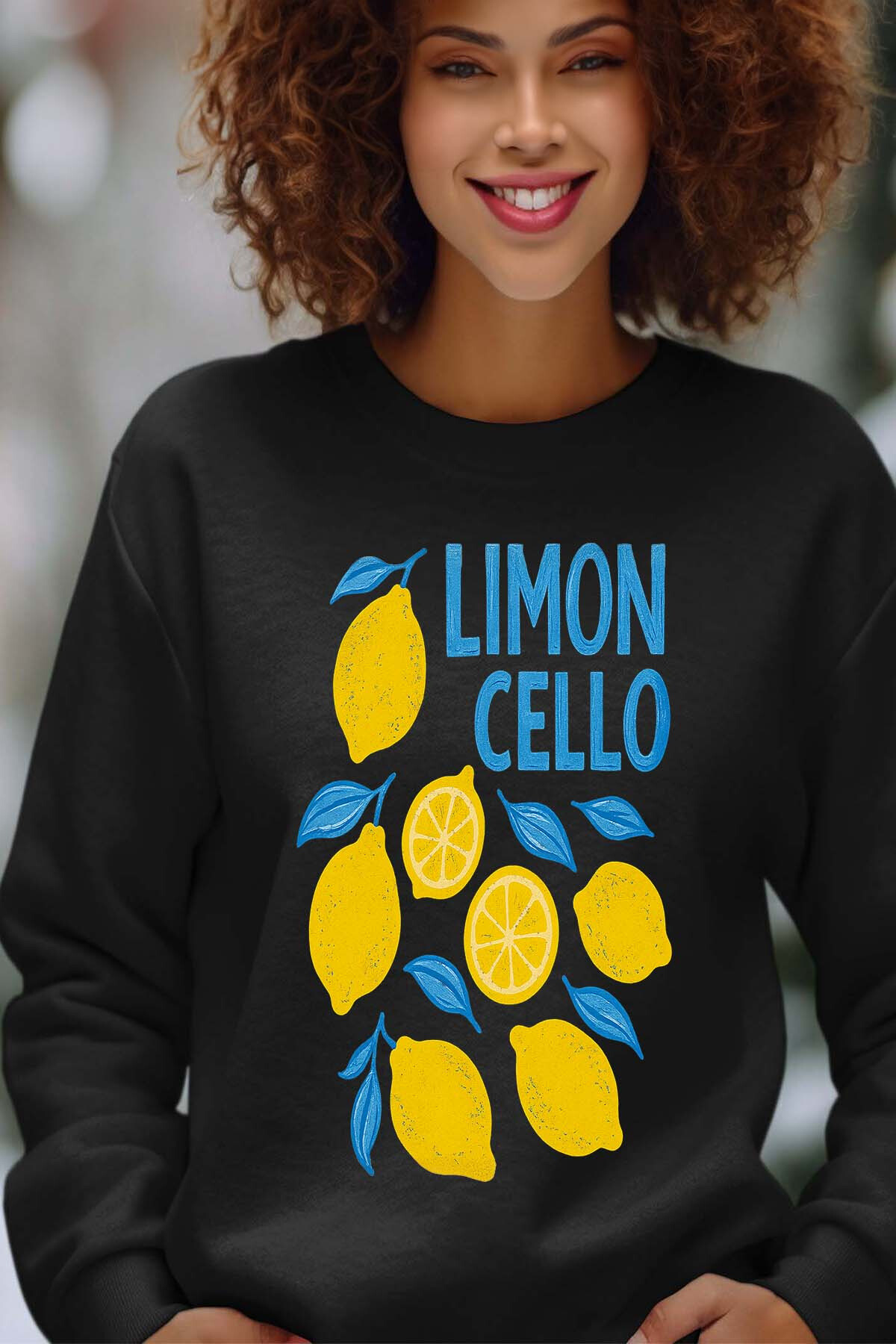Mayorista I.A.L.D FRANCE - Limon cello - Sudadera de cuello redondo para mujer