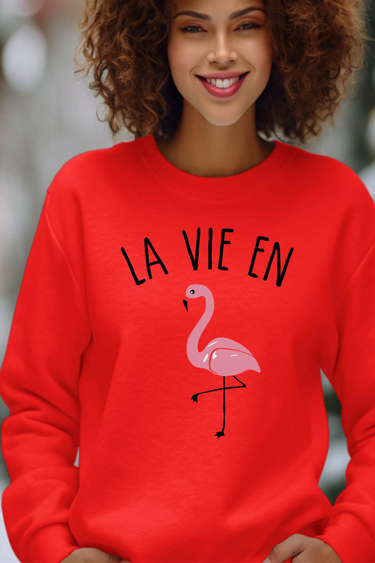 Wholesaler I.A.L.D FRANCE - vie flament rose - Crewneck sweatshirt Woman