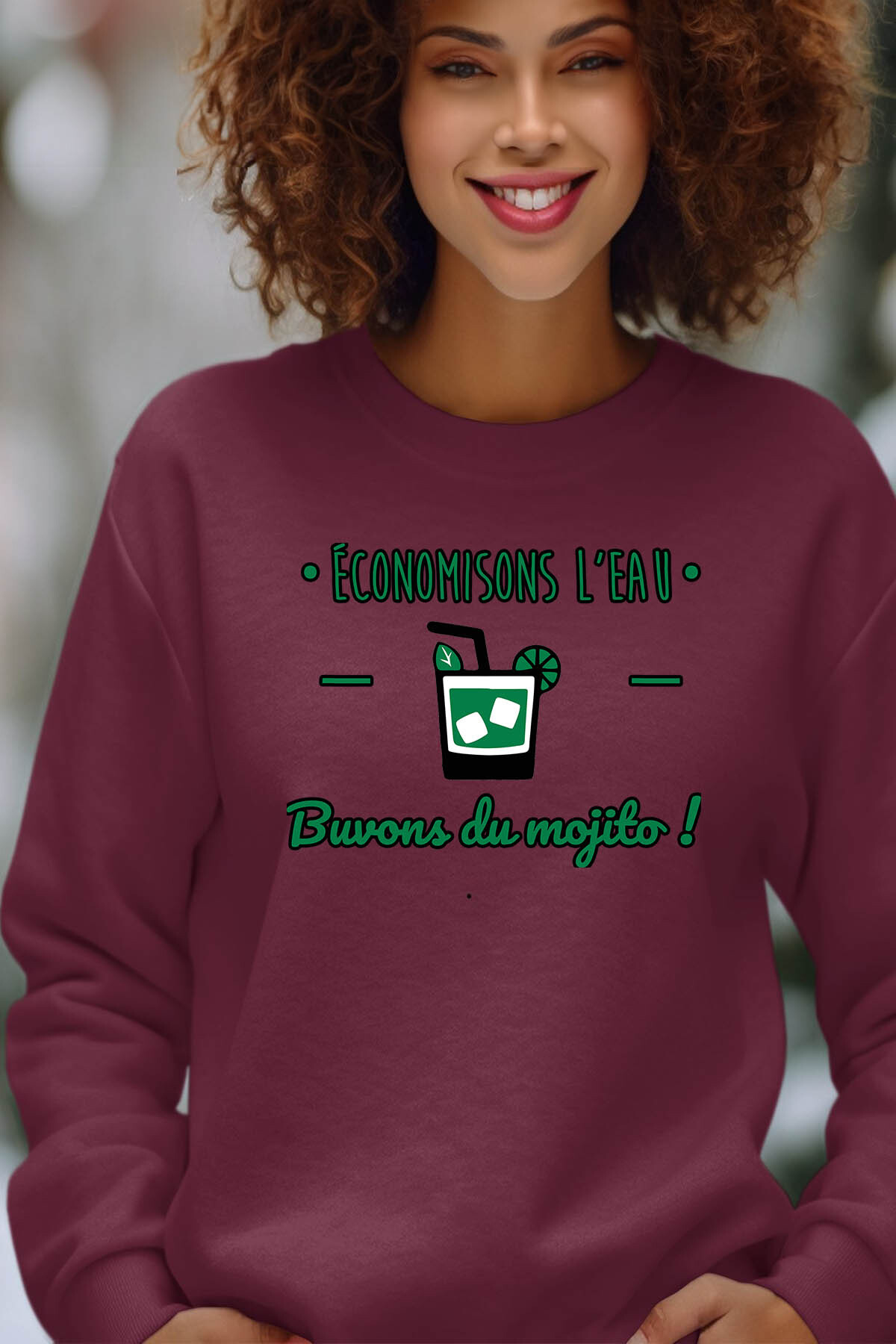 Wholesaler I.A.L.D FRANCE - economisons Mojito - Crewneck sweatshirt Woman