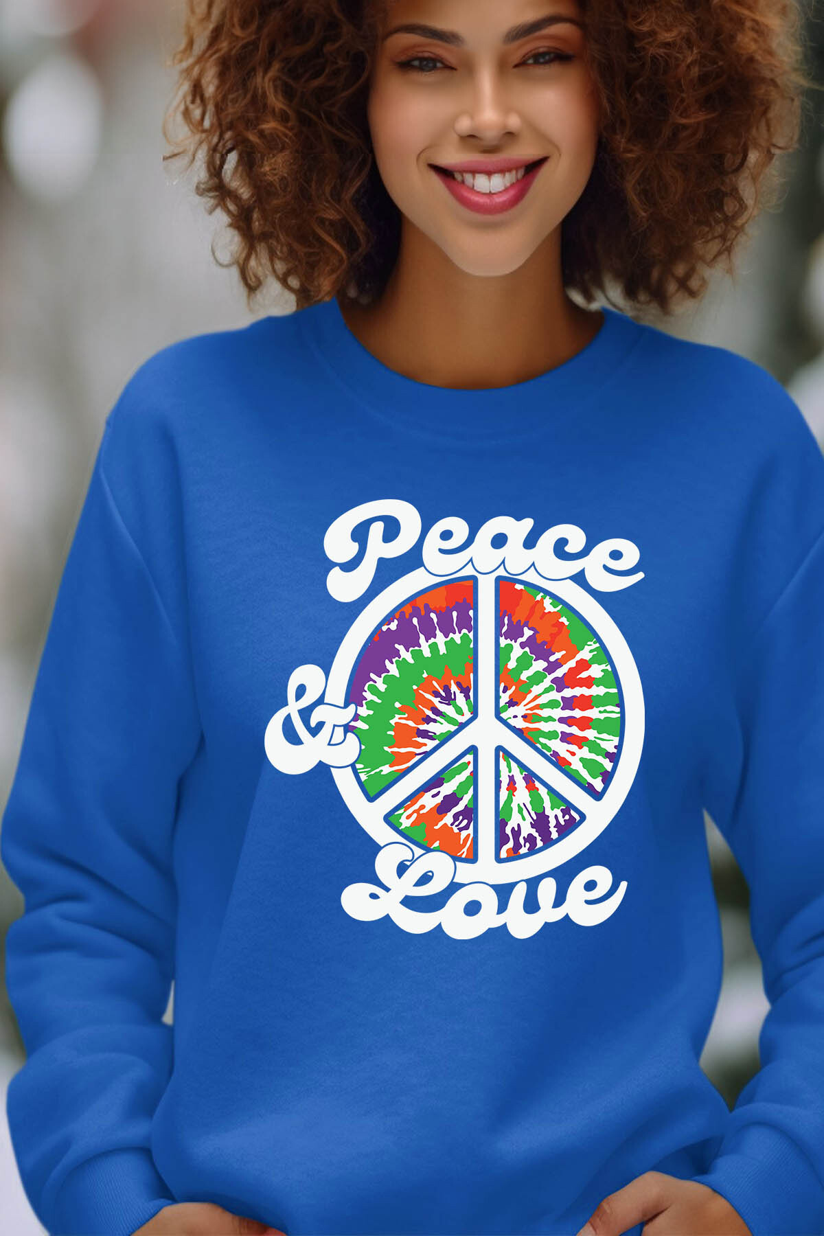 Großhändler I.A.L.D FRANCE - Friedensliebe Hippie - Rundes Hals -Sweatshirt von Frauen
