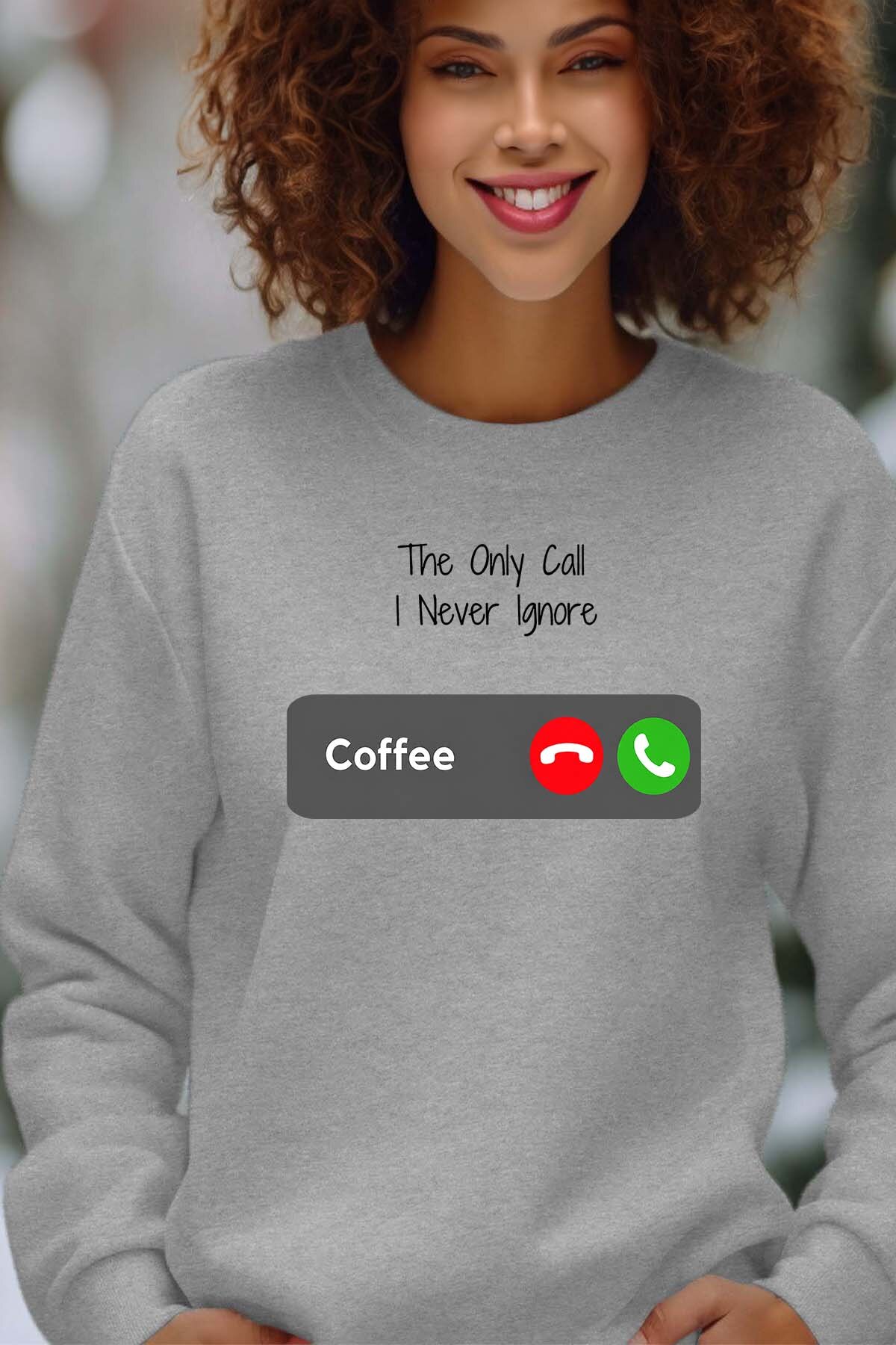 Mayorista I.A.L.D FRANCE - Llamada de café - Sudadera con cuello redondo para mujer