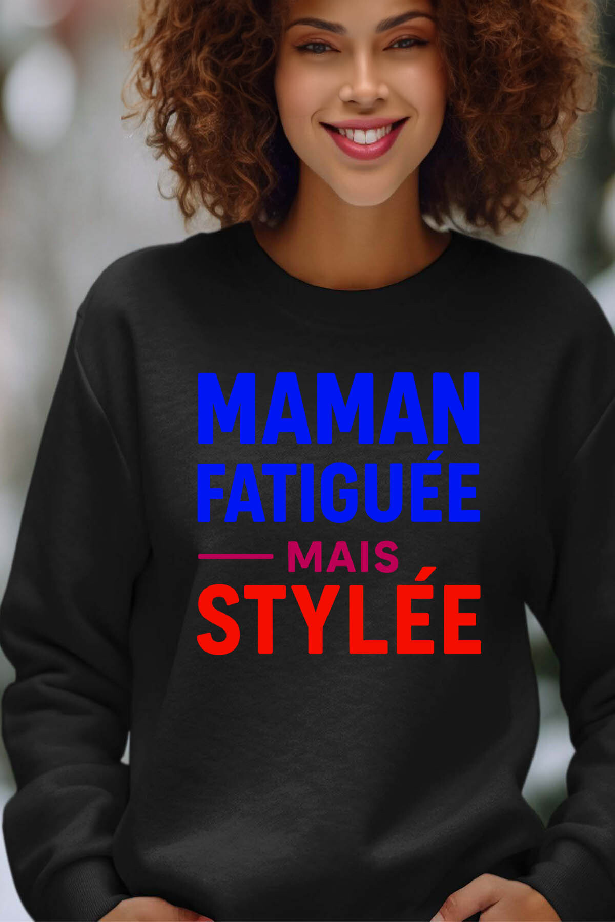 Grossista I.A.L.D FRANCE - Styal stanchi Mom - Female Round Neck Felpa