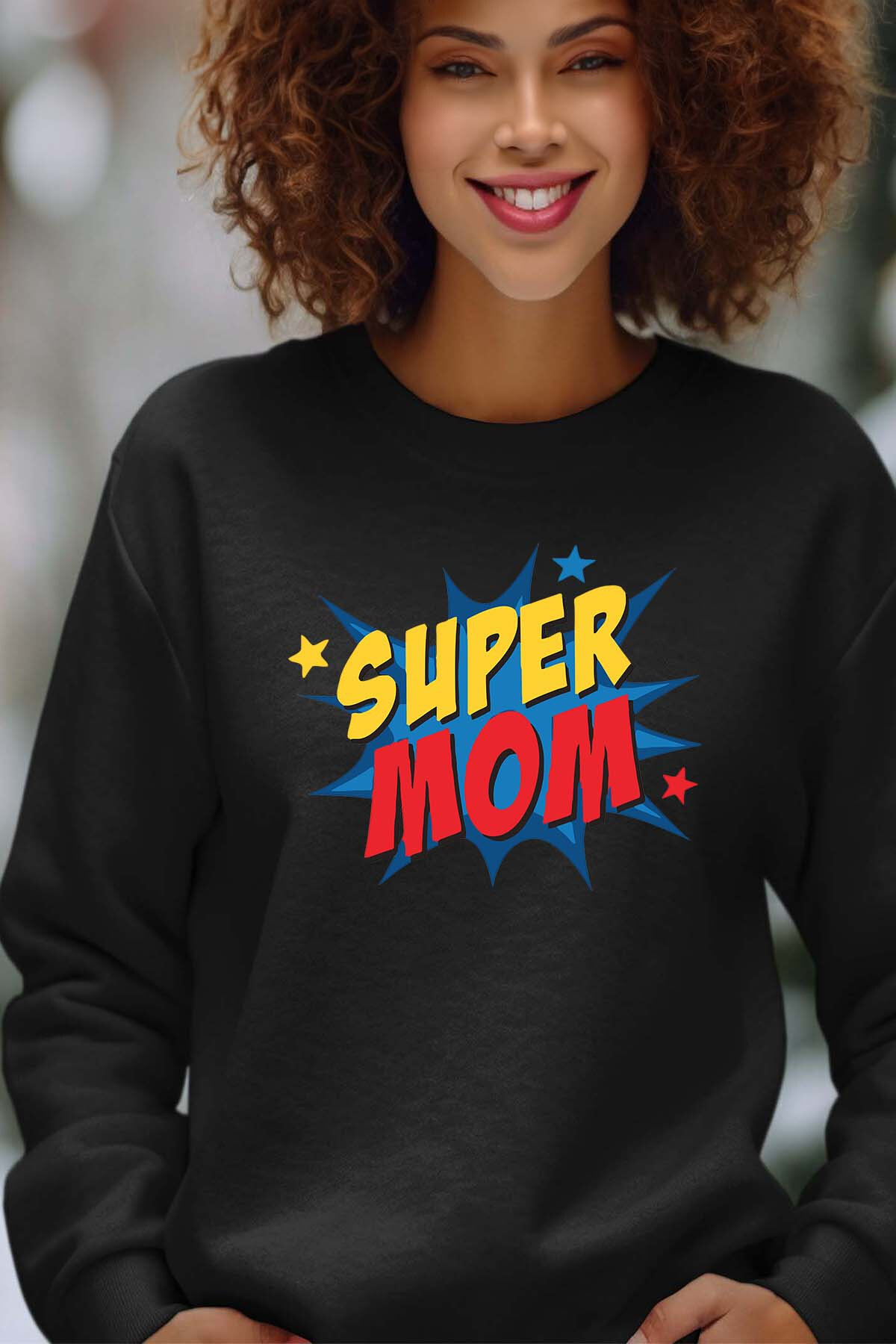 Mayorista I.A.L.D FRANCE - Super Mom Pop - Sudadera de cuello redondo para mujer