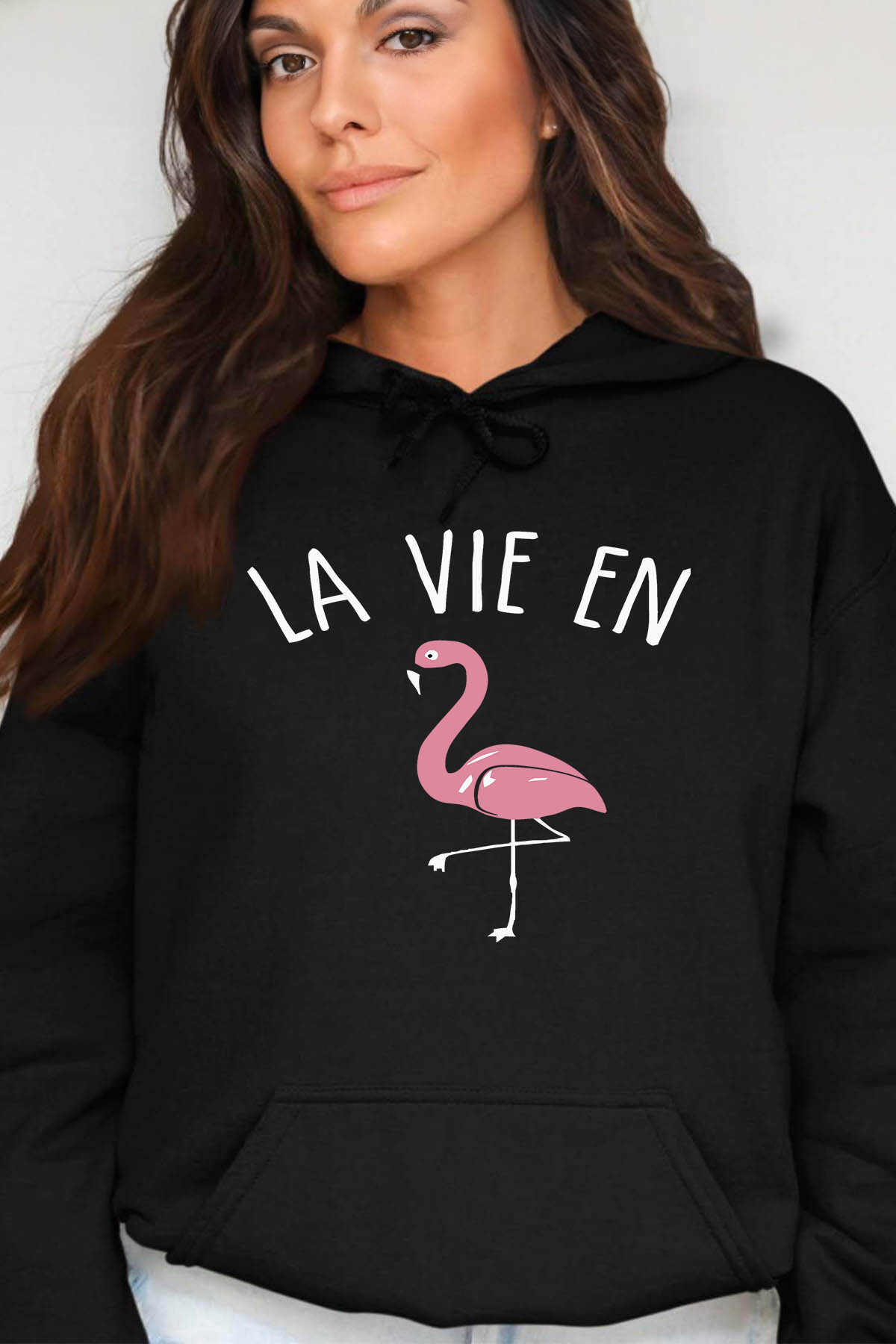 Wholesaler I.A.L.D FRANCE - vie flament rose - Hooded sweatshirt Woman