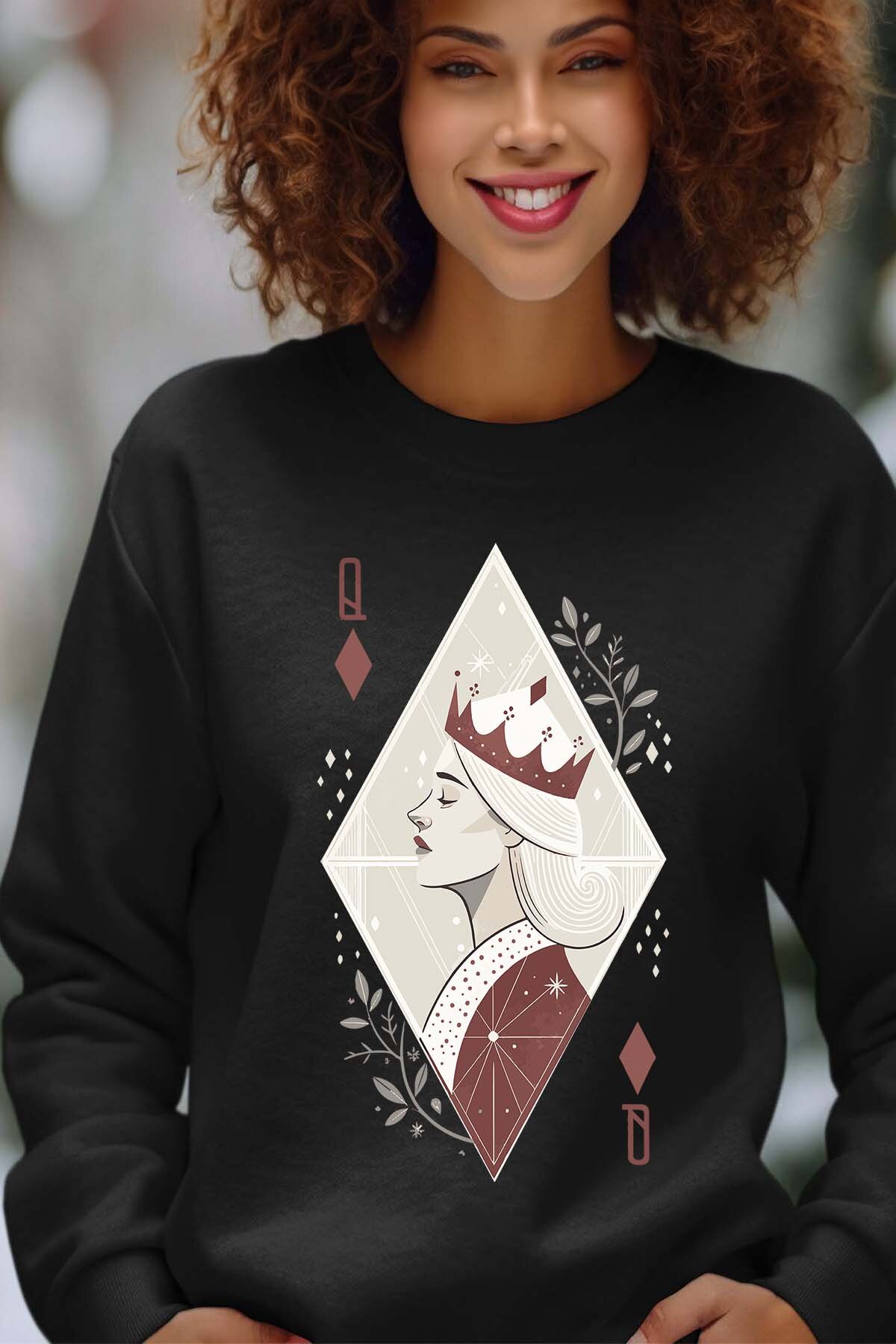 Mayorista I.A.L.D FRANCE - Queen Carte - Sudadera con cuello redondo para mujer