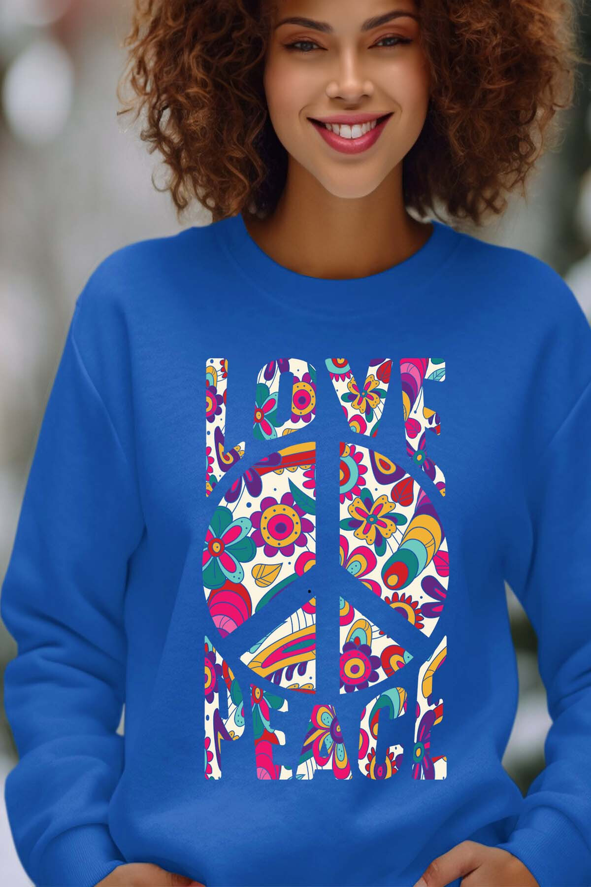 Großhändler I.A.L.D FRANCE - Blumenkraft - runder Nacken -Sweatshirt von Frauen