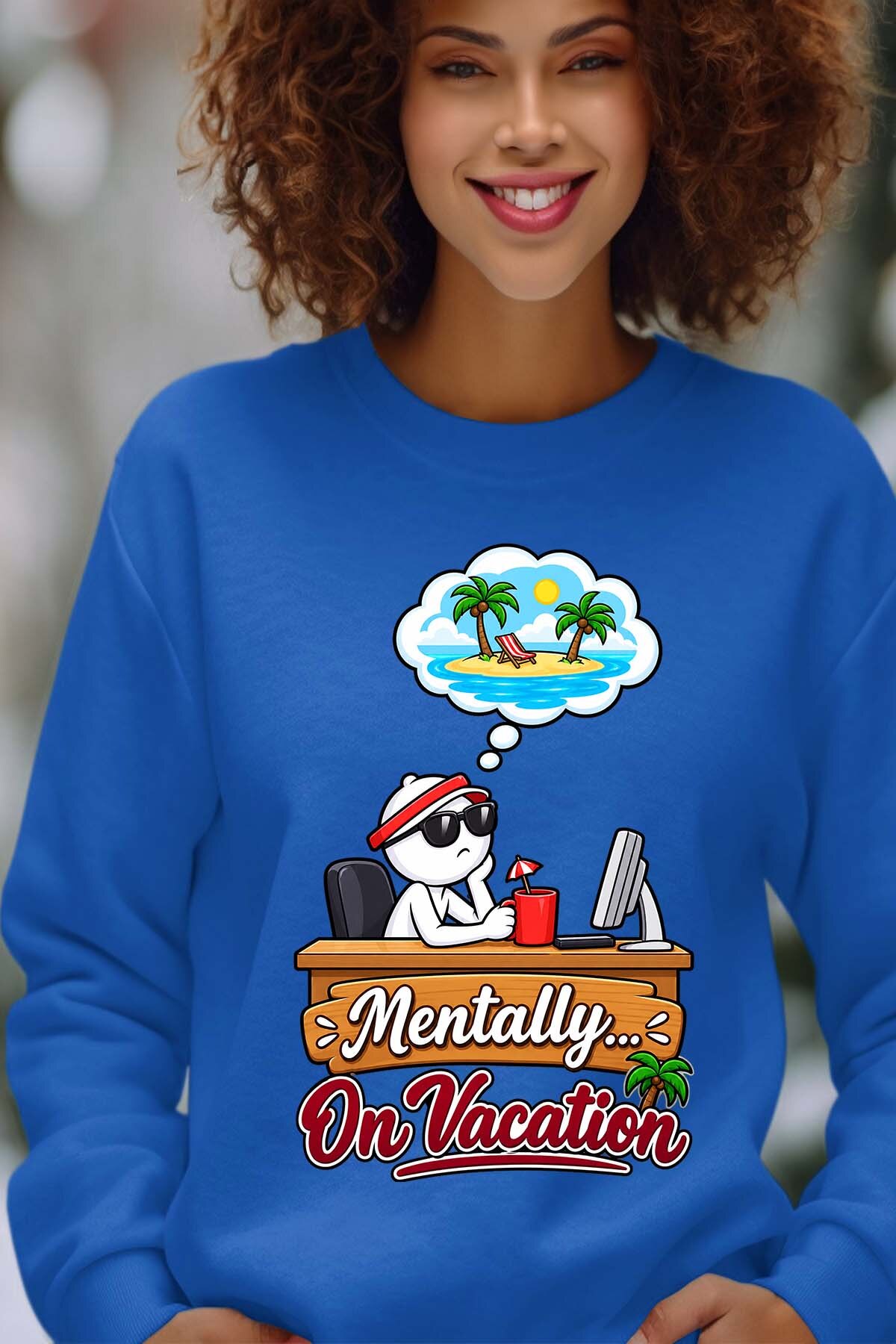 Mayorista I.A.L.D FRANCE - Mentalmente de vacaciones - Sudadera con cuello redondo Mujer
